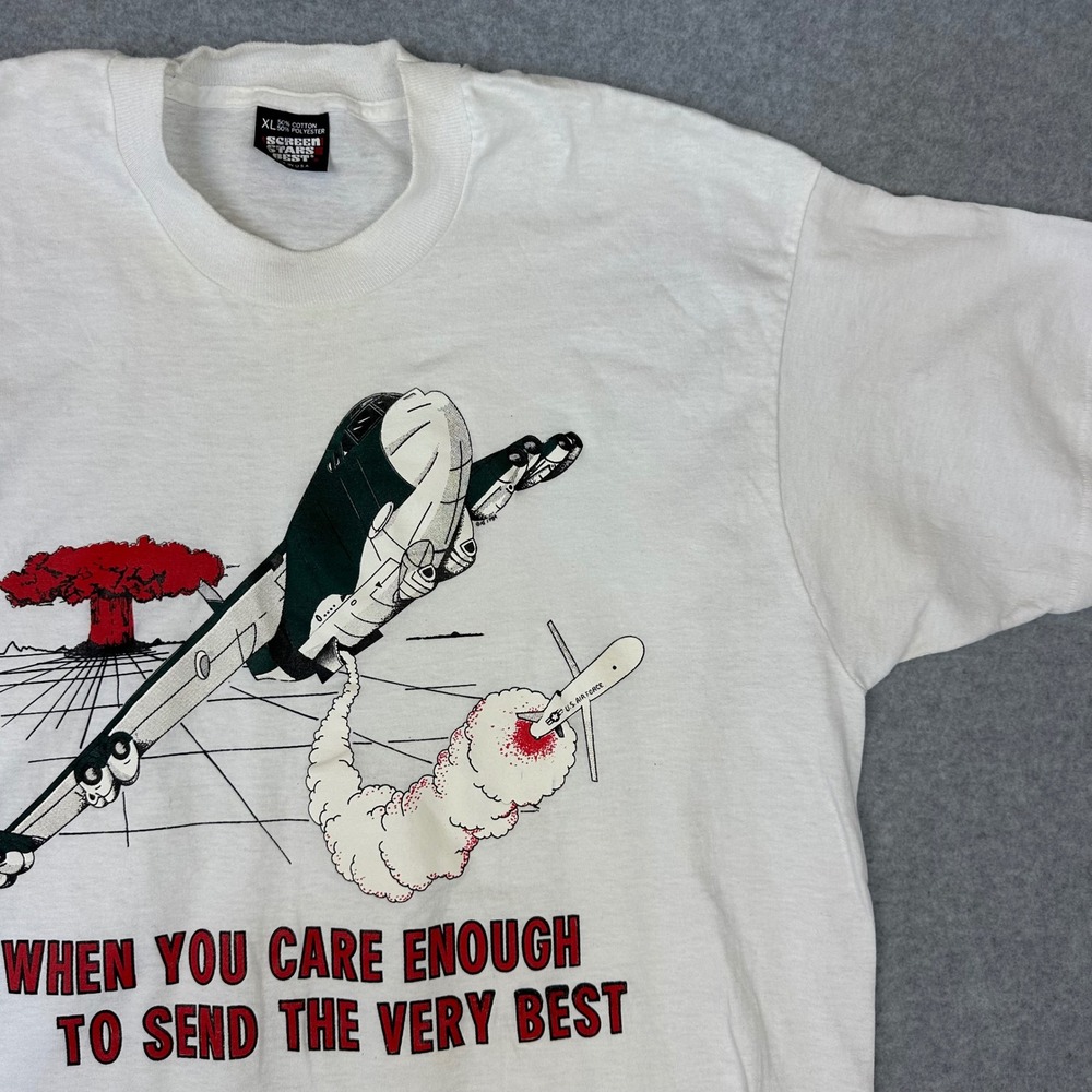 Vtg‎ 1984 US Air Force B-52 Bomber T-Shirt Screen Stars Best M White 80s
